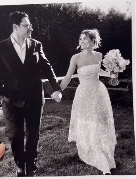 Sofia Richie Grainge and her husband on their wedding day, celebrating a well-planned event