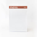 Minimalist student notepad with ruled layout